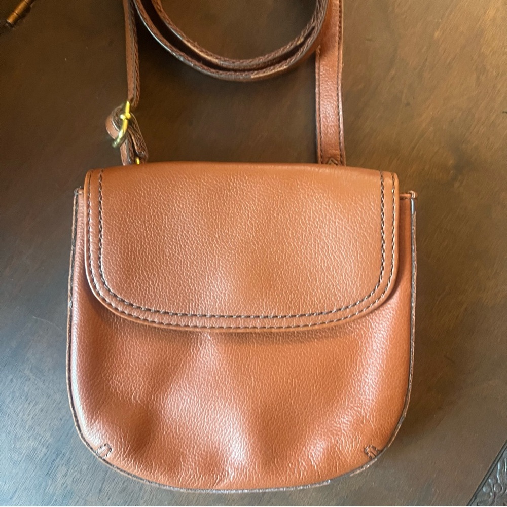 Vintage Fossil Leather Crossbody Bag